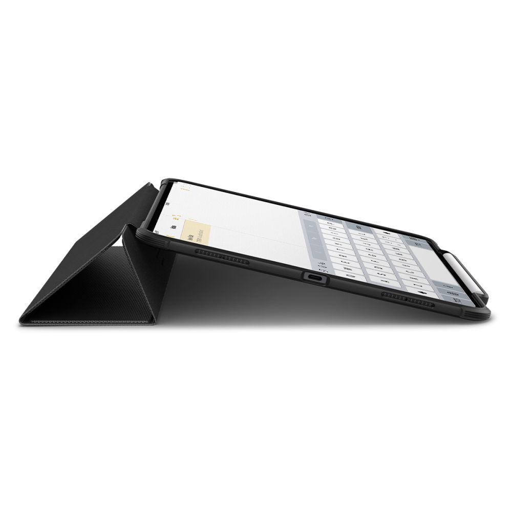 Husa Cu Grad Ridicat de Protectie pentru iPad Pro 13 2024, Tuds Protection, ru iPad Pro 13 - Spigen Rugged Armor Pro, E56, TPU, Intense Dark