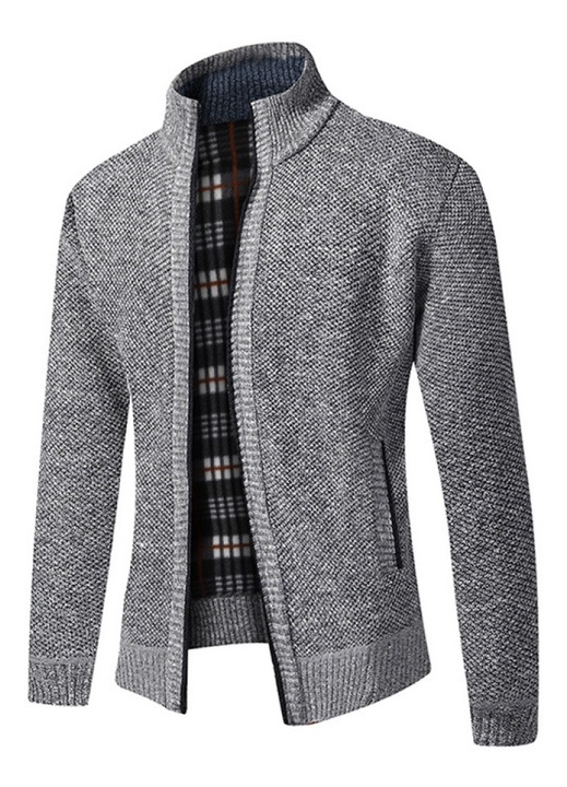 Ferfi kardigan, Kotott, Szurke, Szürke, XL