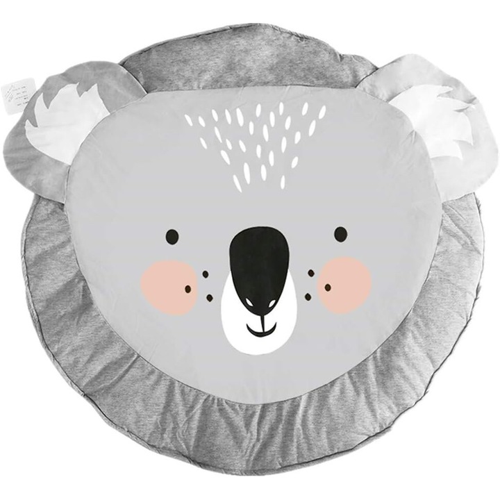 Covoras de joaca pentru copii, design koala, bumbac, 90cm