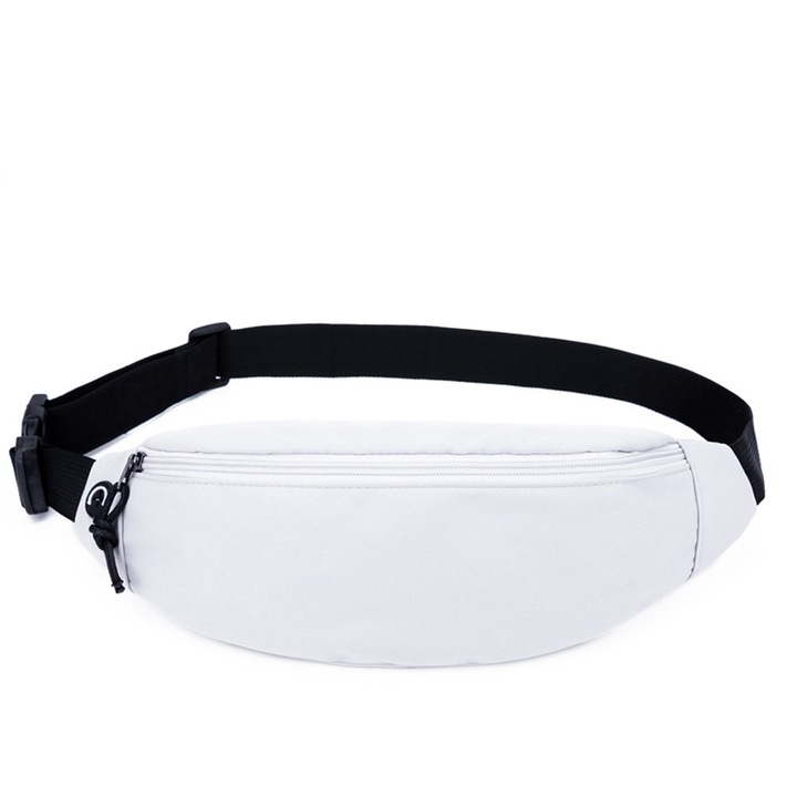 Egyszerű kültéri táska férfiaknak és nőknek - fehér