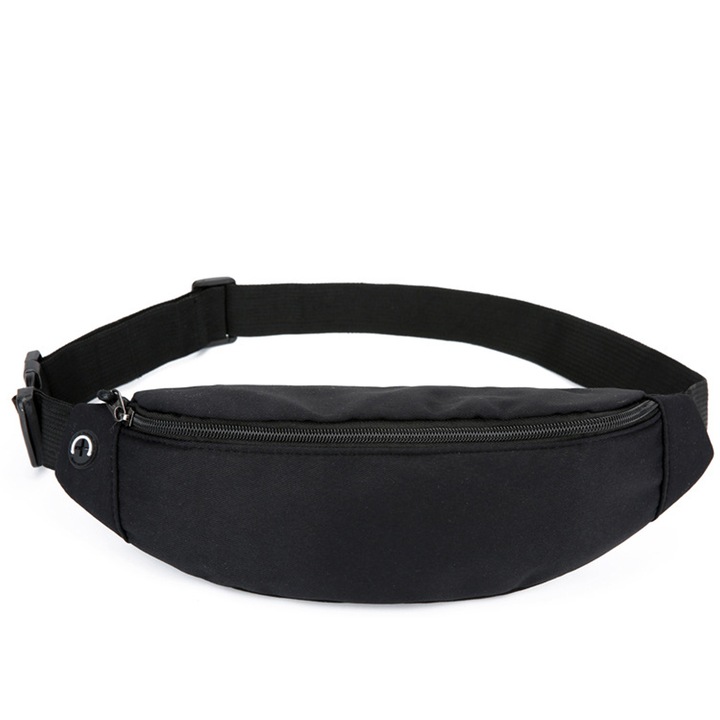 Egyszerű kültéri táska férfiak és nők számára - fekete