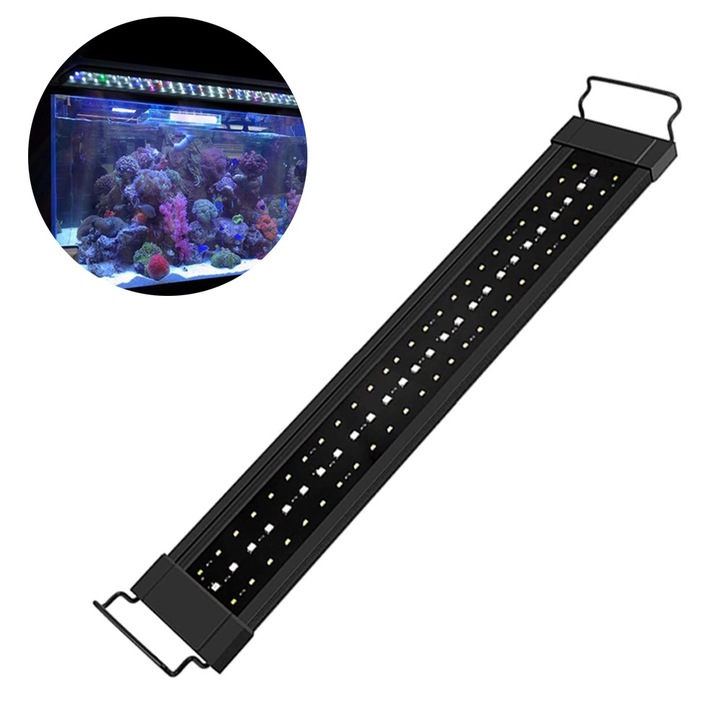 Lumina acvariu, LED, ABS, 40cm, negru
