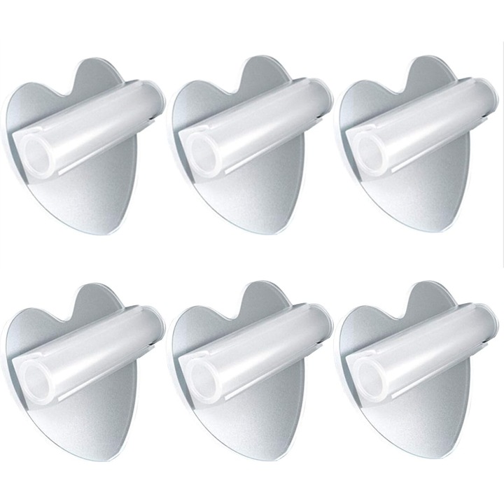 Set 6 cleme ajustabile pentru cearsafuri, ABS, transparent