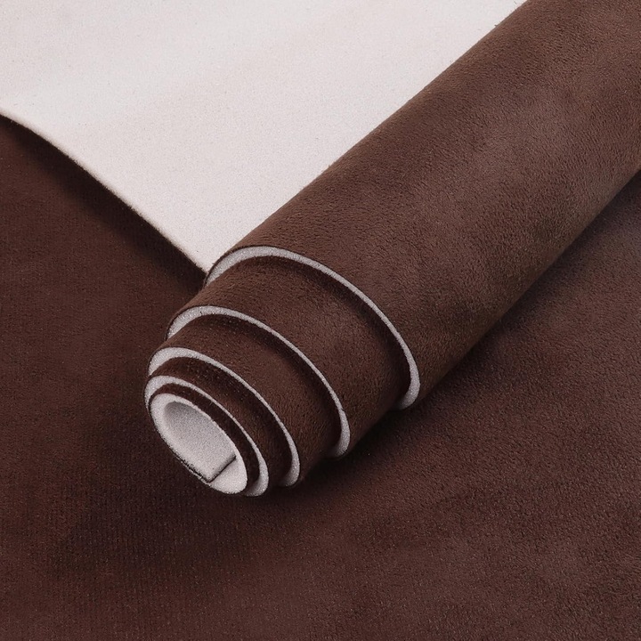 Material Tapiterie Auto, Malex Tapiterie Import®, Alcantara, 100 x 150 cm, Maro, 1 Metru Liniar, Material Textil Auto, Buretat 3mm, Elastic, Pentru Plafon, Fete Usi, Flexibil, Usor De Aplicat, Aderenta Buna, Durabil, Material Pentru Reconditionare Auto