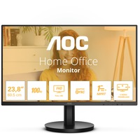Monitor AOC, 23.8", VA, FHD, 100Hz, 4ms, 1ms, FlickerFree, Boxe 2W x 2, HDMI, 24B3HMA2, Negru