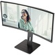 Монитор AOC, Извит, 34", VA, WQHD, 100Hz, 4ms, 1ms, FlickerFree, Високоговорители 5W x 2, HA, HDMI, DisplayPort, USB, hub, USC-C, KVM, RJ45, CU34P3CV, Черен