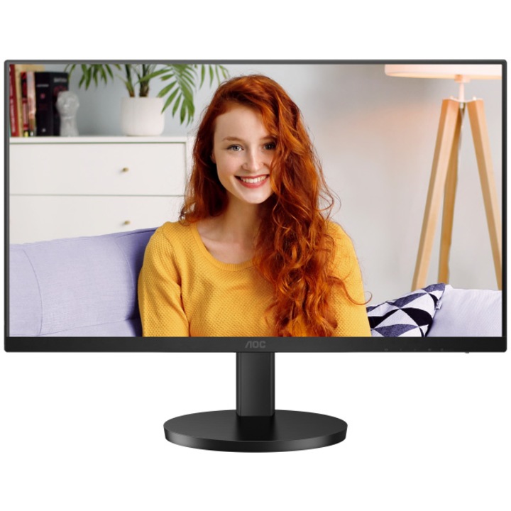 AOC monitor, 27", IPS, 4K, UHD, 60 Hz, 4 ms, HDR10, FlickerFree, Hangszórók 2W x 2, HA, HDMI, USB, hub, USC-C, U27B3CF, fekete