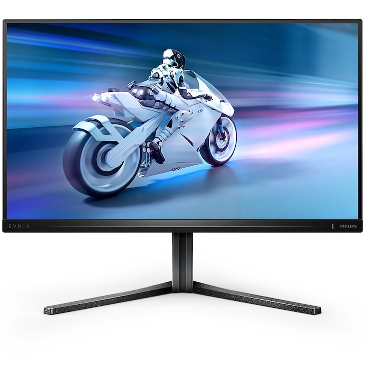 Монитор Philips EVNIA, 24.5", IPS, FHD, 280Hz, 1ms, 0.5ms, HDR10, FlickerFree, HA, Pivot, HDMI, DisplayPort, USB, hub, 25M2N5200P/00, Черен