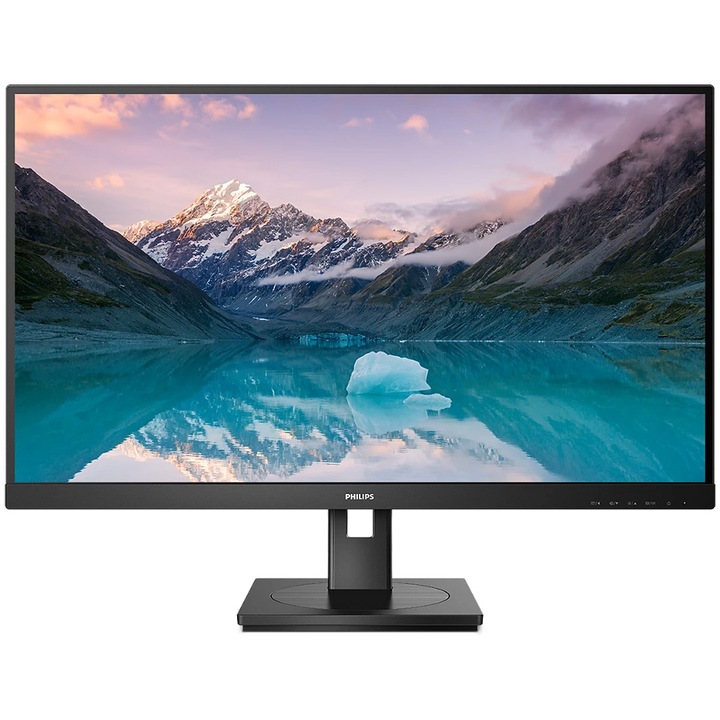 Philips monitor, 27", VA, QHD, 75 Hz, 4 ms, FlickerFree, Hangszórók 2W x 2, HA, Pivot, HDMI, DisplayPort, USB, hub, 275S9JML/00, fekete
