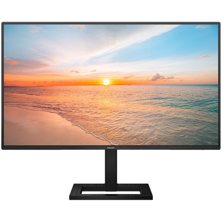 Philips monitor, 27", IPS, QHD, 100 Hz, 4 ms, 1 ms, FlickerFree, hangszórók 2W x 2, HA, HDMI, USB, hub, USC-C, 27E1N1600AE/00, fekete