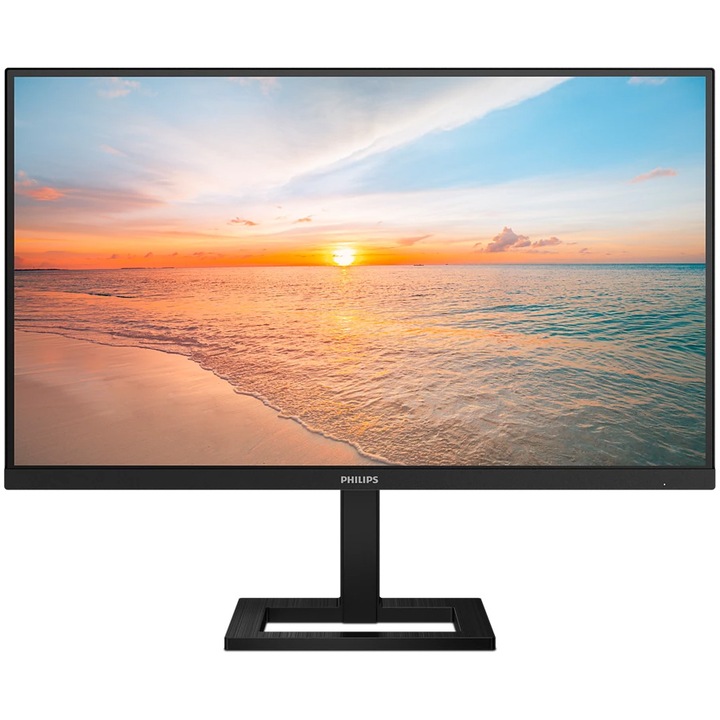 Philips 27E1N1900AE/00 Monitor, 27”, IPS, 4K, UHD, 4K, UHD, 60Hz, 4ms, HDR10, FlickerFree, 2W x 2 hangszóró, HA, HDMI, USB, hub, USC-C, Fekete