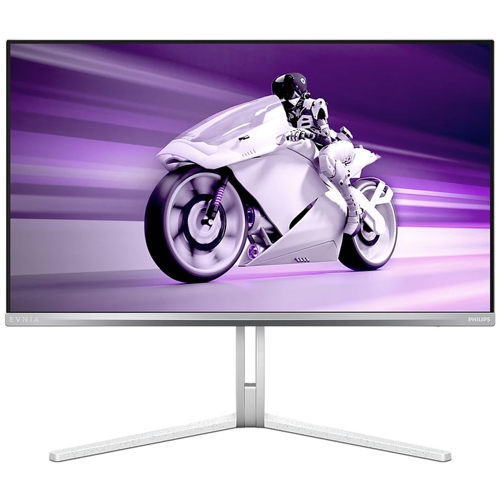 Monitor Gaming Philips EVNIA, 27", QD-OLED, QHD, 360 Hz, 0,03 ms, HDR400, TrueBlack, FlickerFree, Hangszórók 5W x 2, HA, Pivot, HDMI, DisplayPort, USB, hub, Ambiglow, fehér, 27M2008,500/08 Fehér