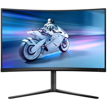 Monitor Gaming Philips EVNIA, Curbat, 31.5", VA, QHD, 240Hz, 1ms, 0.5ms, HDR400, FlickerFree, HA, HDMI, DisplayPort, USB, hub, 32M2C5500W/00, Negru
