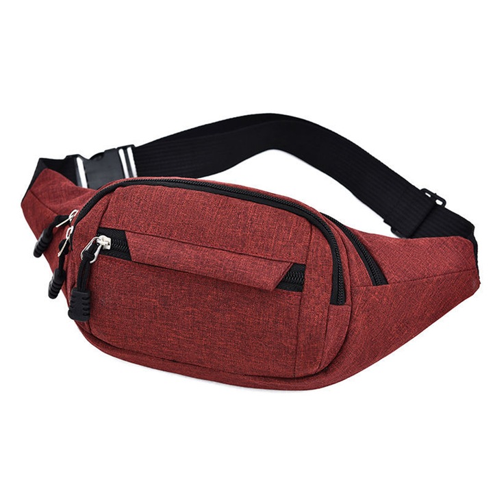 Állítható sporttáska futáshoz, kocogáshoz, túrázáshoz, unisex, fekete