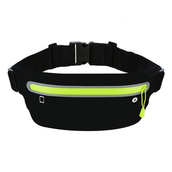 Sport övtáska, Slim futóöv, ultrakönnyű, rugalmas anyag, fekete színű