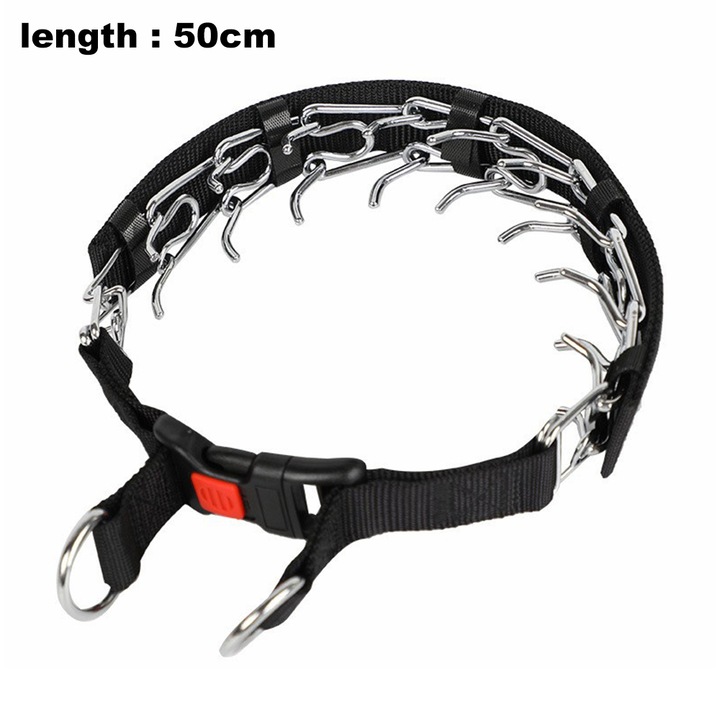 Kutyakiképző nyakörv, rozsdamentes, fényvisszaverő, állítható