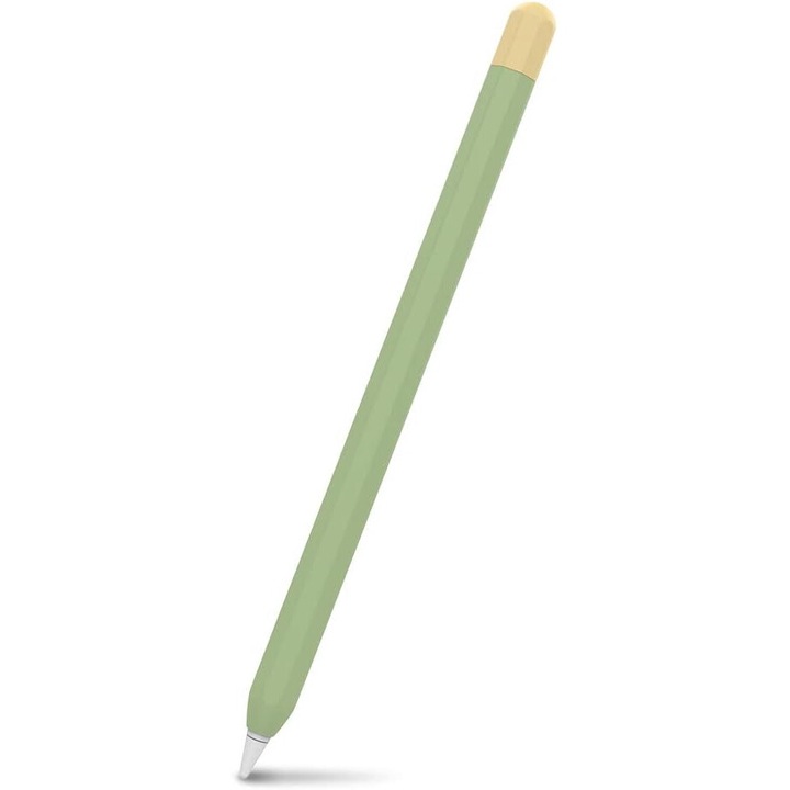 Husa silicon Duotone pentru Apple Pencil 1st Gen, verde avocado
