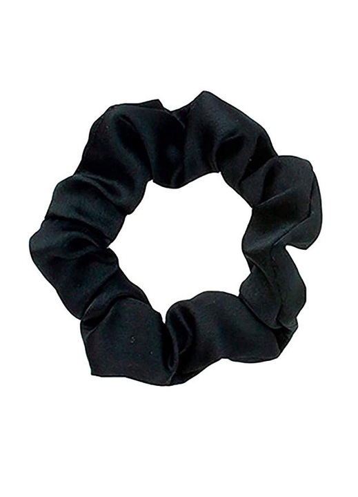 Set 2 elastice pentru par, satin, negru