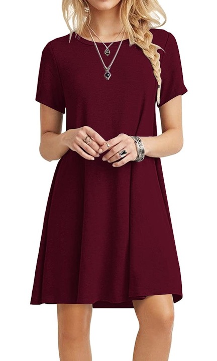 Rochie dama, JeiibrZui, Rayon/Spandex, Visiniu, XL