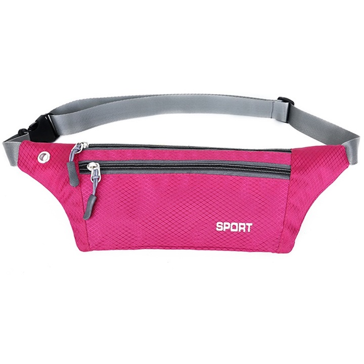 Sport övtáska, többszínű, vízálló, könnyű, futáshoz és utazáshoz, rózsaszín.