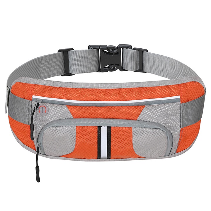 Futó övtáska kulacstartóval, vízálló, narancssárga