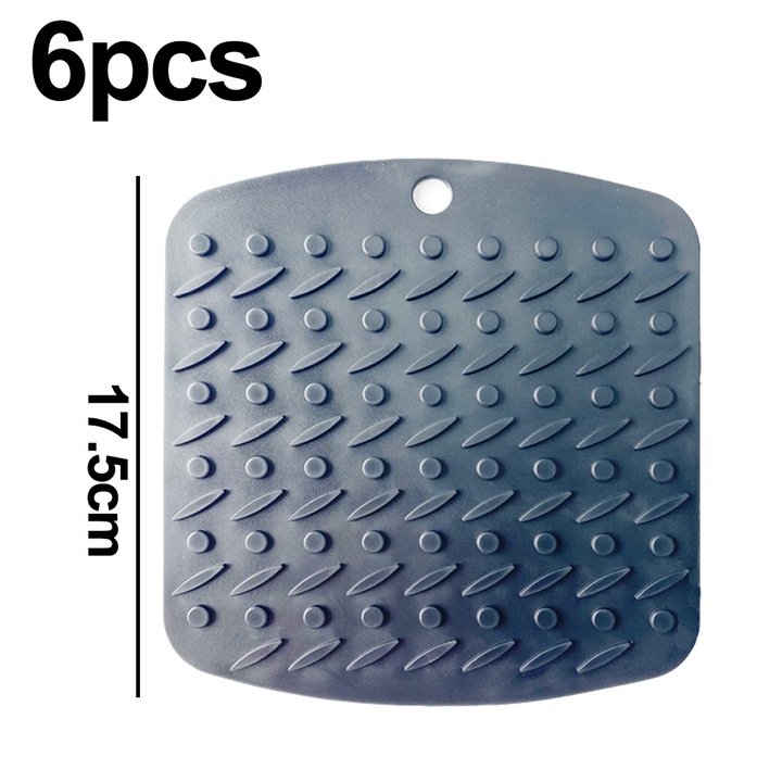 Set de 6 suporturi din silicon, rezistente la caldura, non-aderente