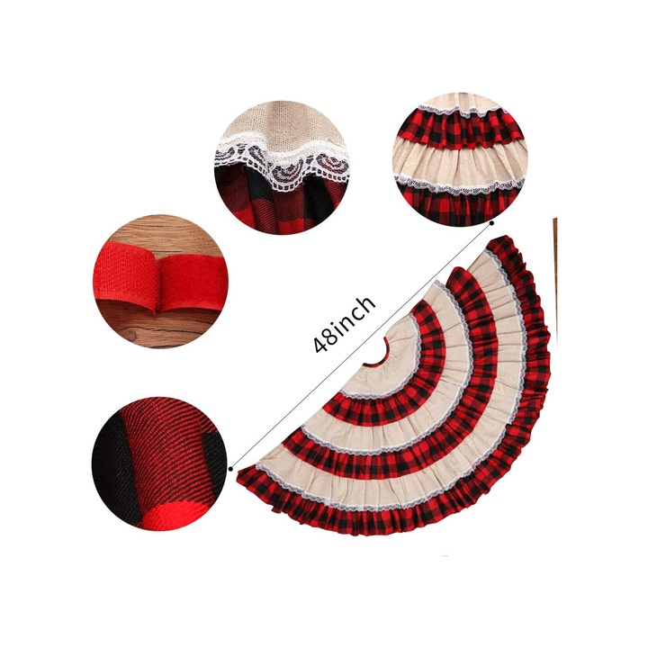 Accesoriu picior Pom de Craciun, Multicolor, 122 cm