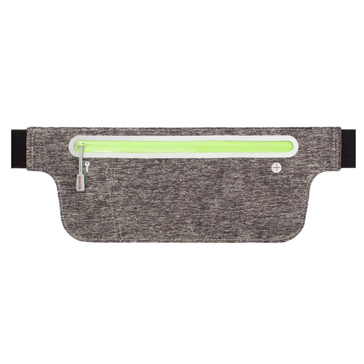 Futó övtáska, vízálló, fekete terepmintás, fényvisszaverő csíkkal, univerzális