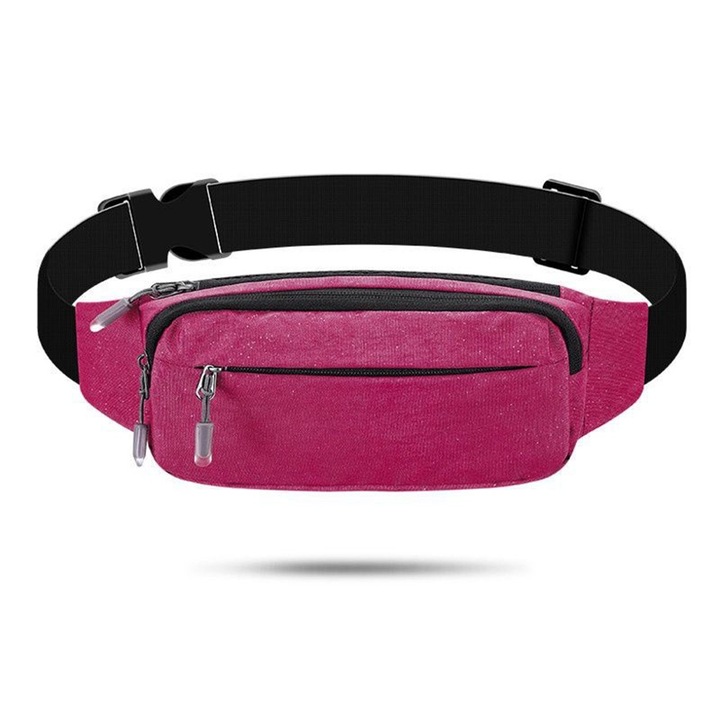 Sport övtáska, rózsaszín, állítható, vízálló, futáshoz és túrázáshoz