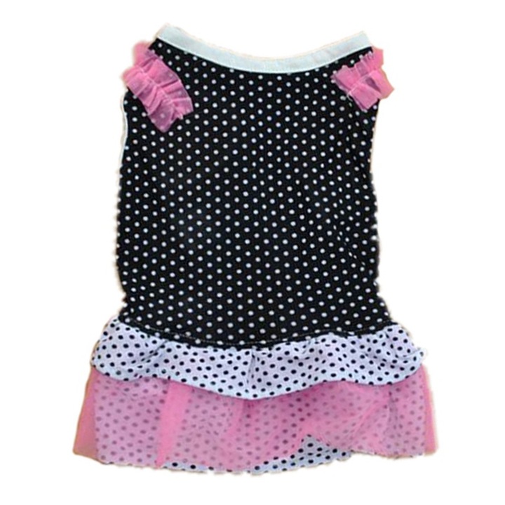 Set Haine pentru Cateluse, Imprimeu Leopard si Buline, cu Guler cu Funda, Bumbac si Poliester, Multicolor