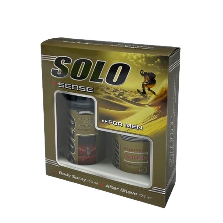 Caseta men Solo Sense, After Shave 125ml, Spray pentru corp 150ml