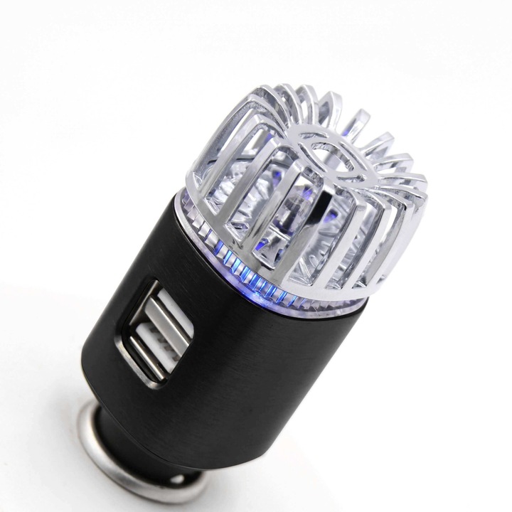 Purificator de aer pentru masina cu ionizare aer, 12V, antimirosuri