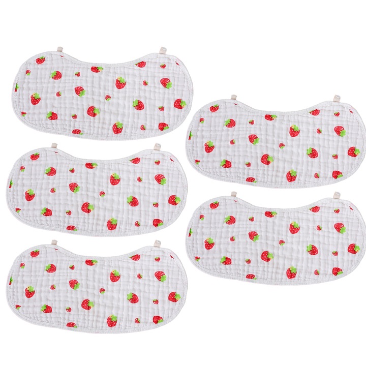 Set 5 lavete pentru bebelusi, bumbac absorbant, multicolor, 30x45cm
