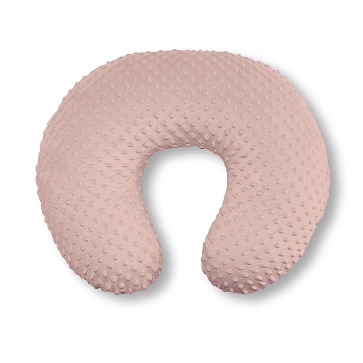 Perna de alaptare, Poliester, Bambus, Multifunctional, Pentru bebelusi, 50 x 38 cm, Roz prafuit