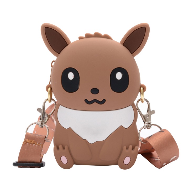 Jormftte Crossbody táska rajzfilm mintával, barna