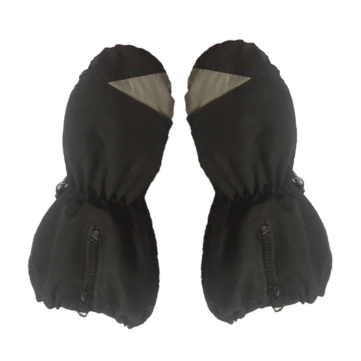 Manusi de zapada pentru copii, rezistente la apa, captuseala microfleece, negru, 7 x 21,5 cm