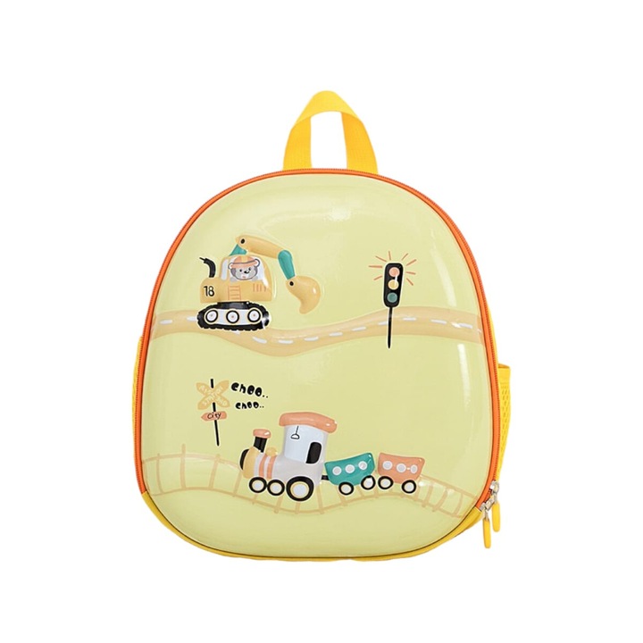 Óvoda és kirándulások MICUL AVENTURIER hátizsák gyerekeknek, ERAKIDS, 1 rekeszes, 3D nyomtatás, vízálló, 25x10x29 cm, Lime zöld