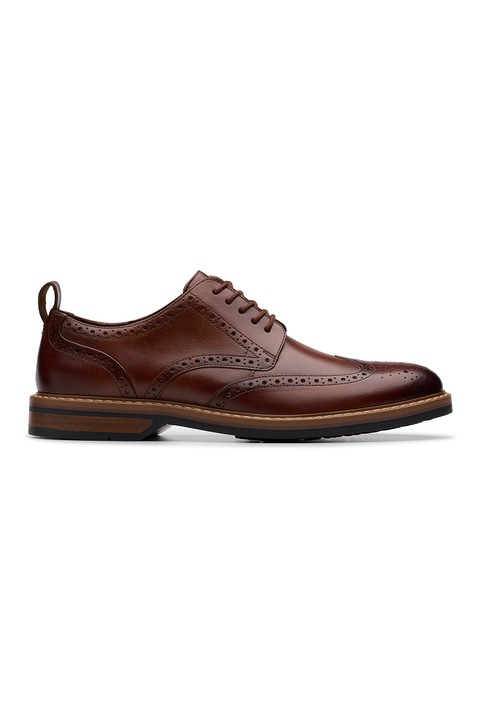Clarks, Aldwin Limit bőr brogue cipő, Konyakbarna