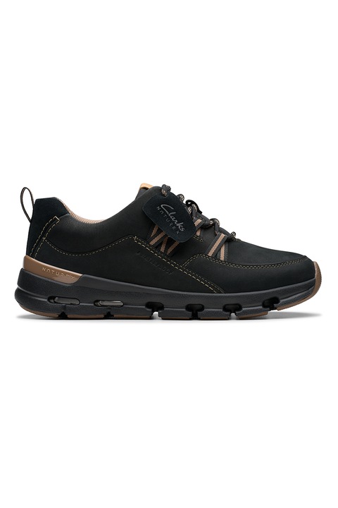 Clarks, Спортни обувки Nature от набук, Черен