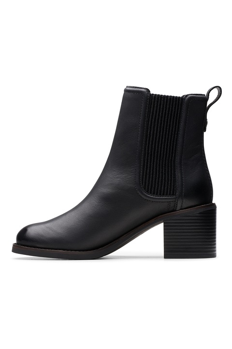 Clarks, Botine Chelsea de piele Chamberly, Negru