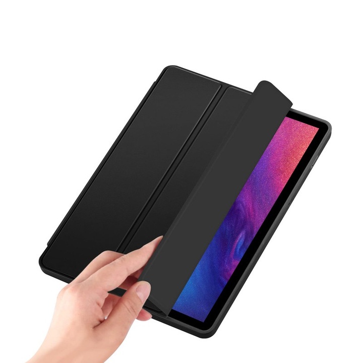 OVZIOCO tablet tok, 10 hüvelykes, állítható szögű, képernyővédő fólia, fekete, K16-hoz