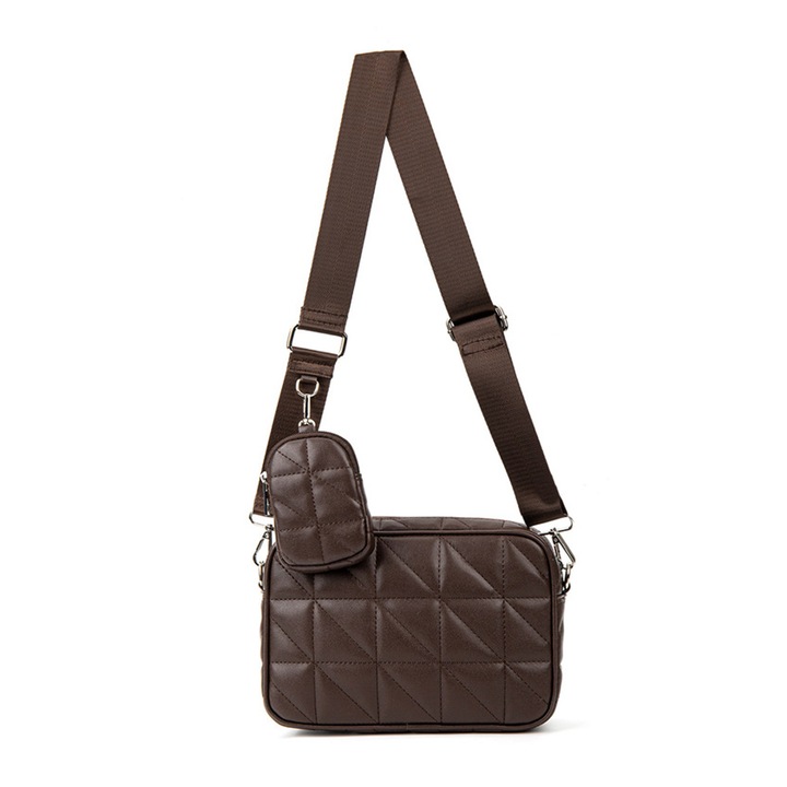 Női táska, ökológiai bőr, pénztárcával