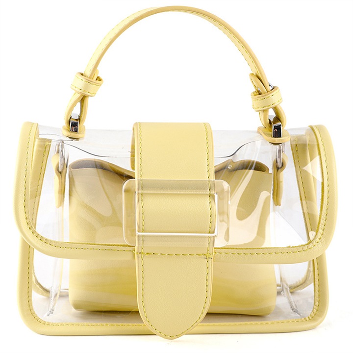 Geanta crossbody semi-transparenta