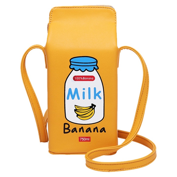 Crossbody táska, nagy kapacitású, ökológiai bőr, sárga, 11x9x24cm