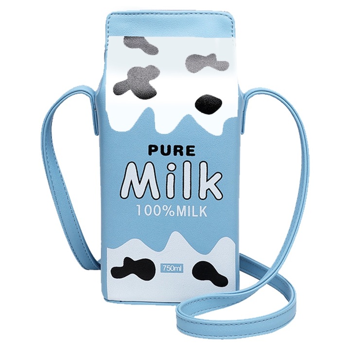 Női táska, nagy kapacitású, ökológiai bőr, kék, 11x9x24cm