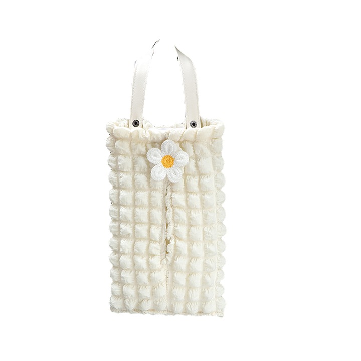 QttvbTna WC papír tartó, szakadásálló, hordozható, fehér, autós szett