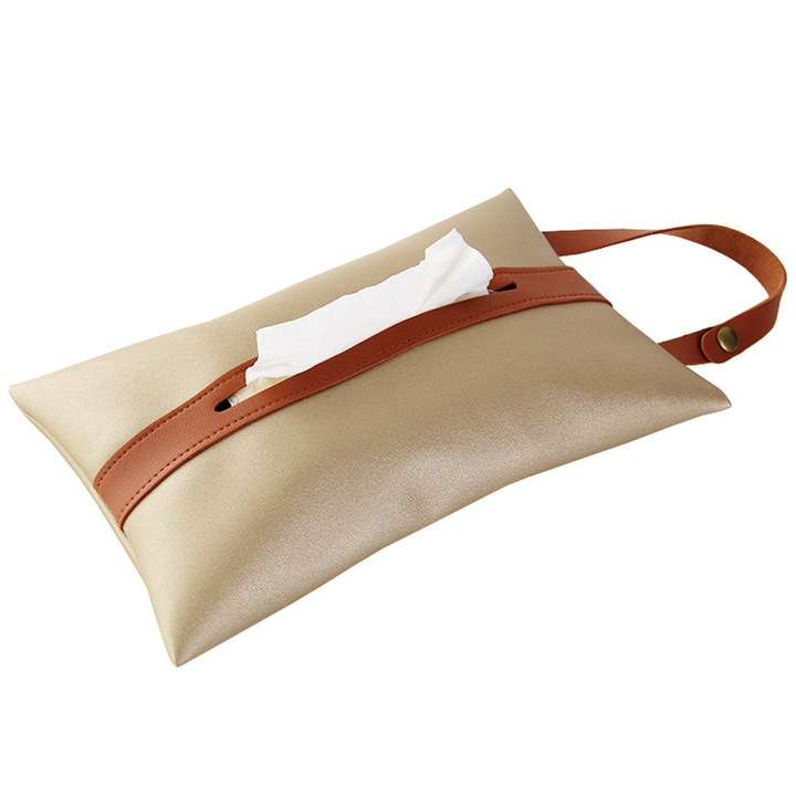 WC-papír tartó QttvbTna, vízálló, hordozható, akasztószalaggal, bézs