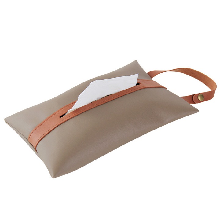 QttvbTna WC papír tartó, vízálló poliészter, hordozható, bézs