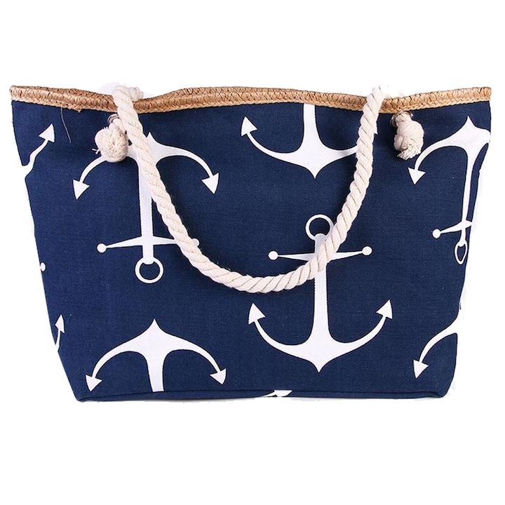 Nagyméretű strandtáska, tarka, 55x33x18cm