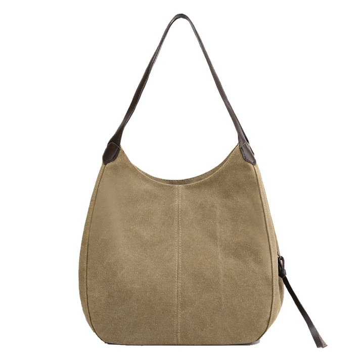 Női táska, többfunkciós, khaki, 3 rekeszes